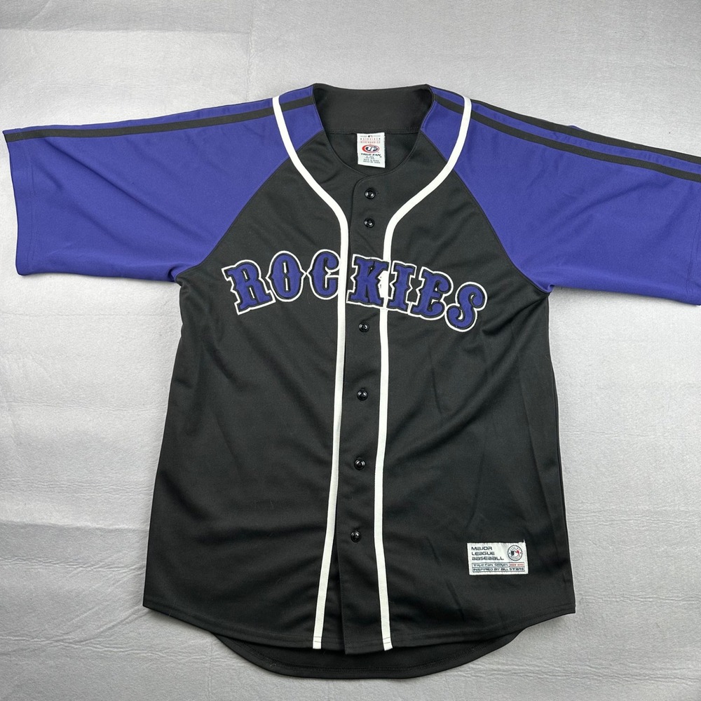 MLB True Fan Colorado Rockies Baseball Jersey Vintage 90s Large (fits medium)
